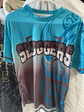 Salvage Turquoise & Brown Sluggers Short-Sleeve Tee
